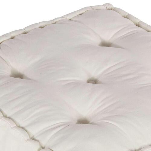 Modulpuf stof 70x70x36 cremefarvet