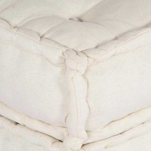 Modulpuf stof 70x70x36 cremefarvet