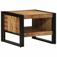 Sofabord 50x50x38 cm massivt ru mangotræ