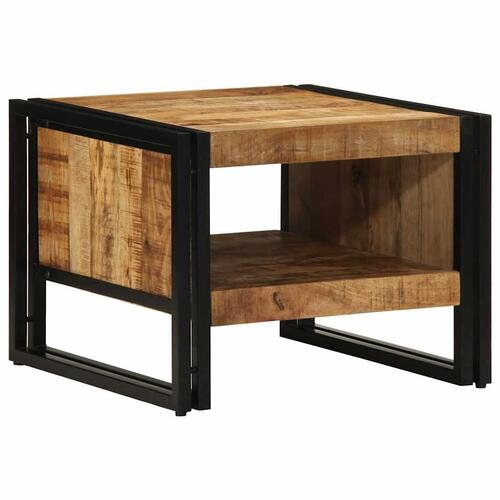 Sofabord 50x50x38 cm massivt ru mangotræ