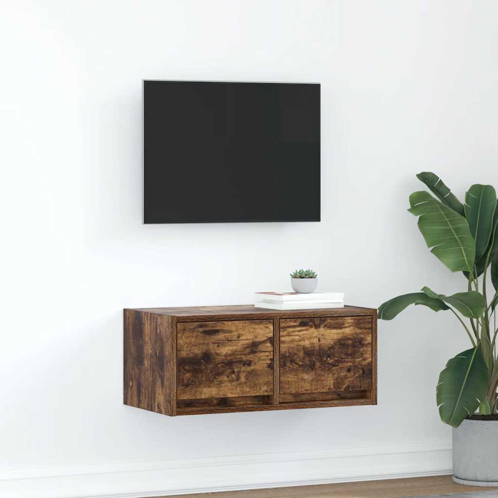 Tv-Borde 60X31X25,5 Cm Konstrueret Træ - 1 / Røget eg / 60 x 31 x 25.5 cm