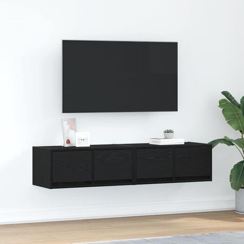 Tv-borde 2 stk. 60x31x25,5 cm konstrueret træ sort egetræsfarve