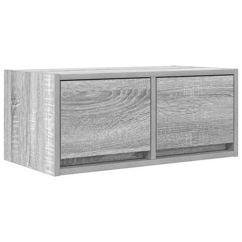 Tv-bord 60x31x25,5 cm konstrueret træ grå sonoma-eg