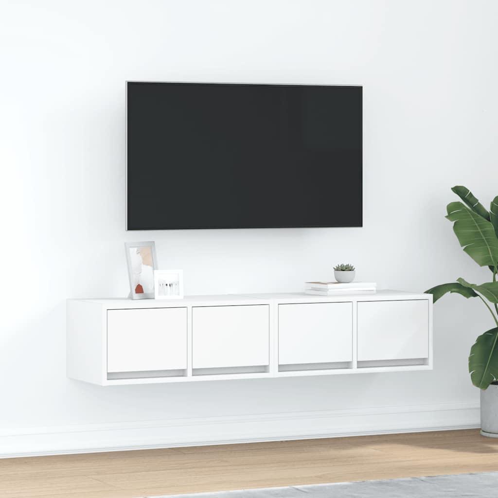 Tv-borde 2 stk. 60x31x25,5 cm konstrueret træ hvid billede