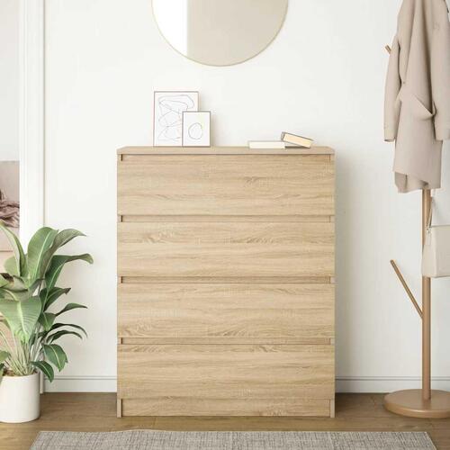 Skænk 80x35x99 cm konstrueret træ sonoma-eg
