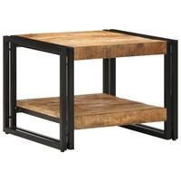 Sofabord 50x50x38 cm massivt ru mangotræ