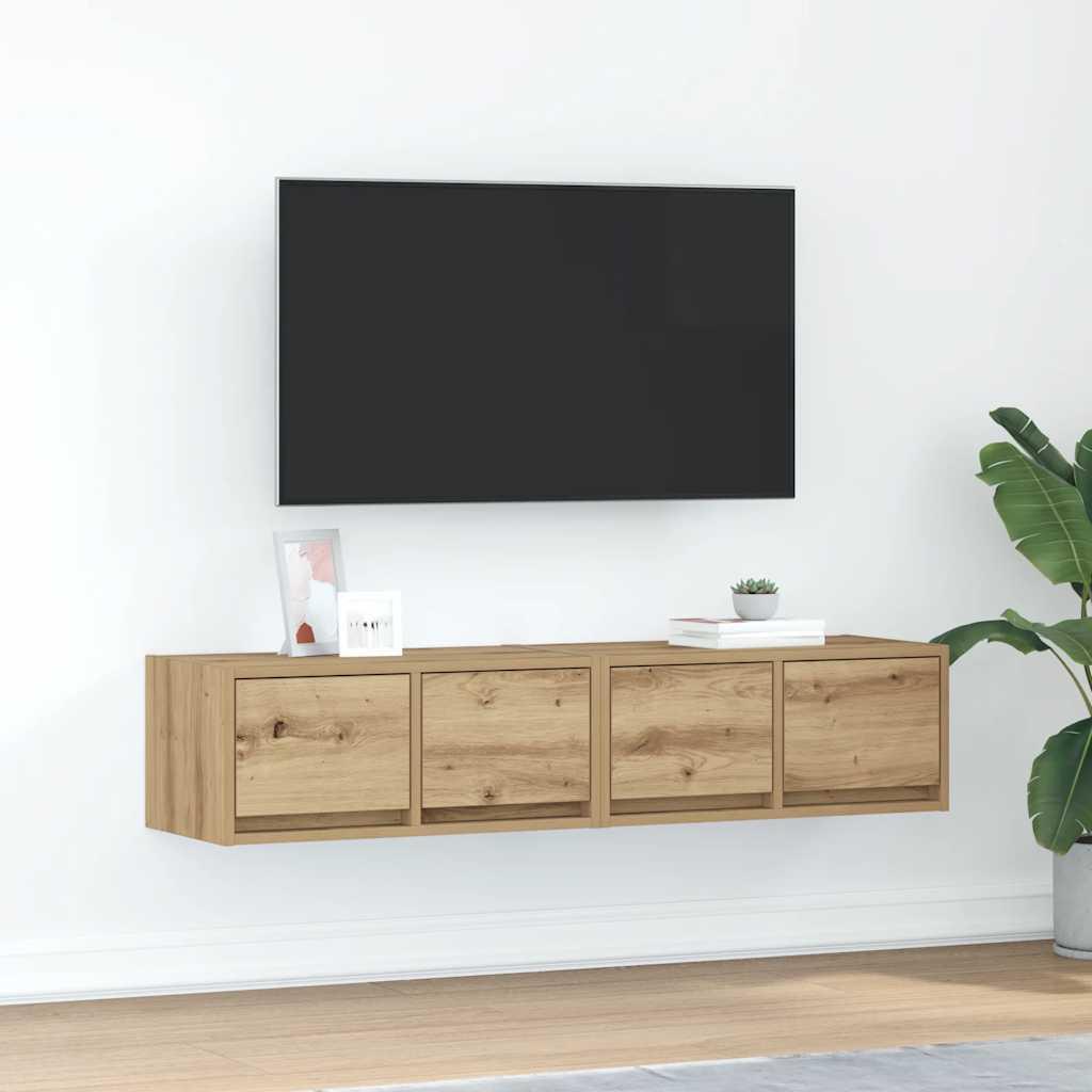 Tv-borde 2 stk. 60x31x25,5 cm konstrueret træ kunsteg