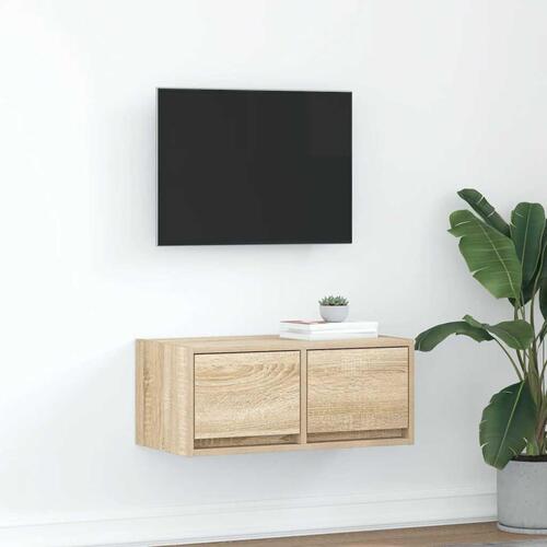 Tv-bord 60x31x25,5 cm konstrueret træ sonoma-eg