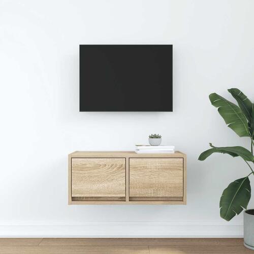Tv-bord 60x31x25,5 cm konstrueret træ sonoma-eg