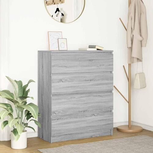 Skænk 80x35x99 cm konstrueret træ grå sonoma-eg