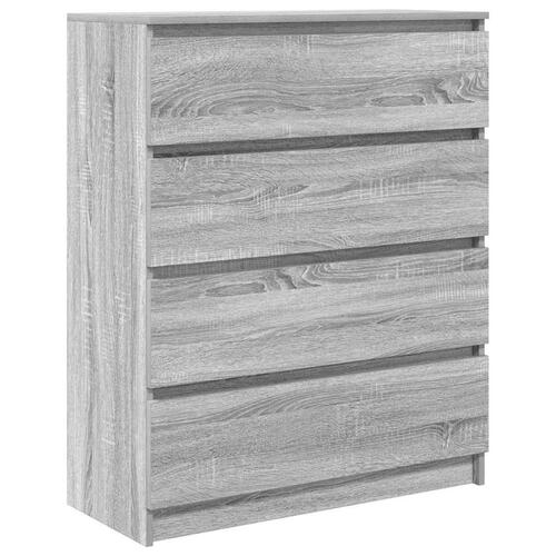 Skænk 80x35x99 cm konstrueret træ grå sonoma-eg