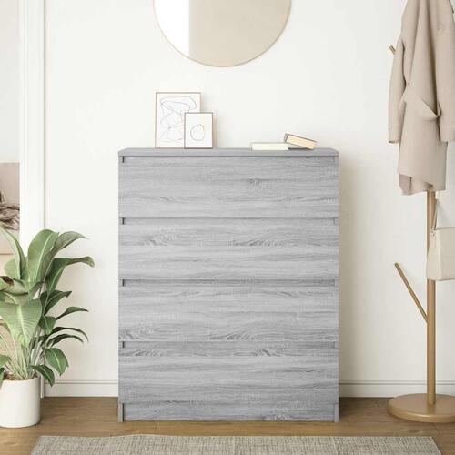 Skænk 80x35x99 cm konstrueret træ grå sonoma-eg