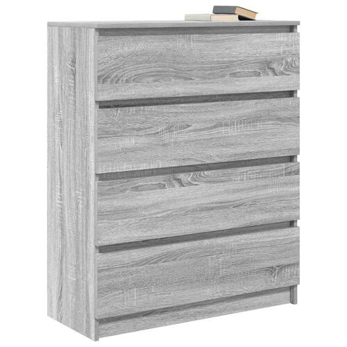 Skænk 80x35x99 cm konstrueret træ grå sonoma-eg