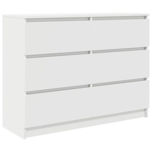 Skænk 100x35x76 cm konstrueret træ hvid
