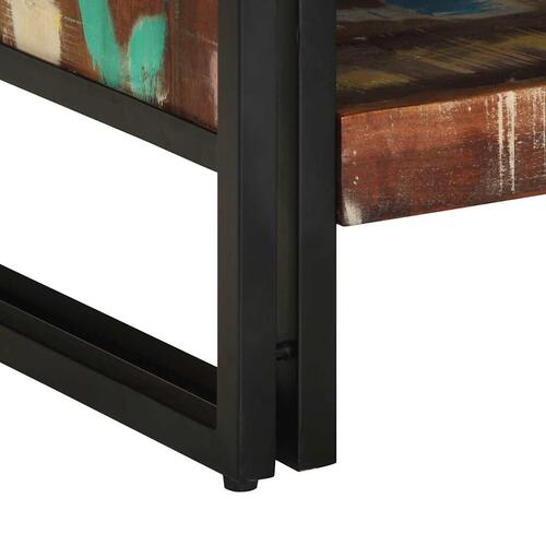 Sofabord 70x50x38 cm massivt genbrugstræ flerfarvet