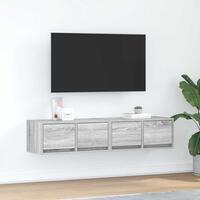 Tv-borde 2 stk. 60x31x25,5 cm konstrueret træ grå sonoma-eg