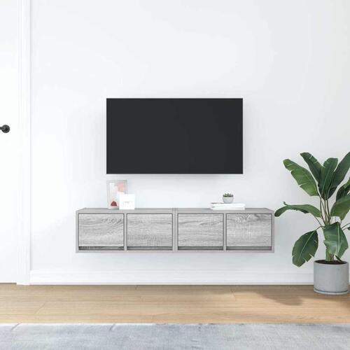 Tv-borde 2 stk. 60x31x25,5 cm konstrueret træ grå sonoma-eg