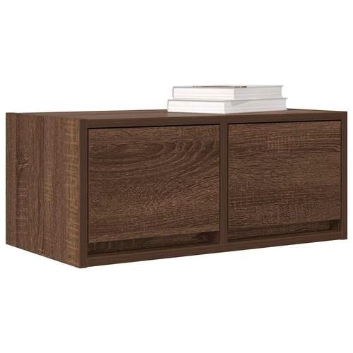 Tv-borde 2 stk. 60x31x25,5 cm konstrueret træ brunt egetræ