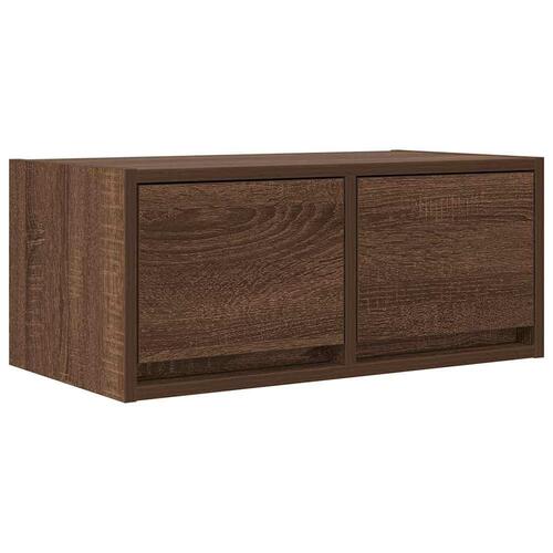 Tv-borde 2 stk. 60x31x25,5 cm konstrueret træ brunt egetræ