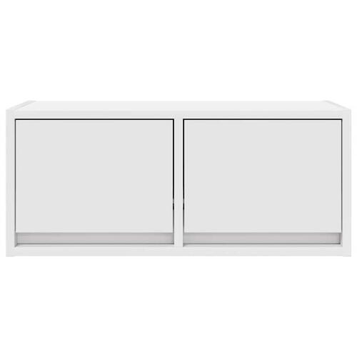 Tv-bord 60x31x25,5 cm konstrueret træ hvid