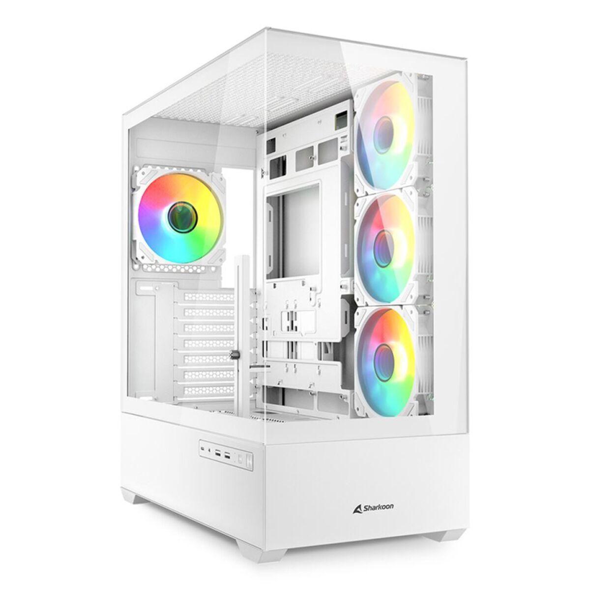 PC kabinet ATX semitårn Sharkoon AK6 RGB - Hvid