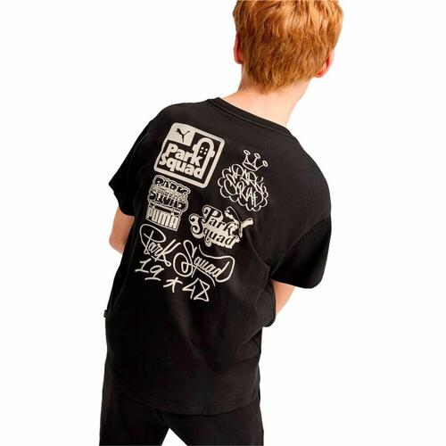 Børne Kortærmet T-shirt Puma Essenntials+ Mid 90S Graphic Sort 11-12 år