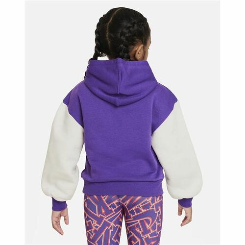 Sweatshirt med hætte til piger Nike Join The Club Violet 2-3 år