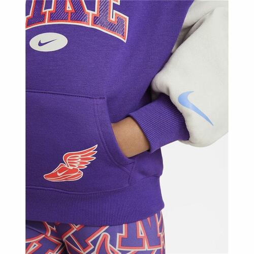 Sweatshirt med hætte til piger Nike Join The Club Violet 2-3 år
