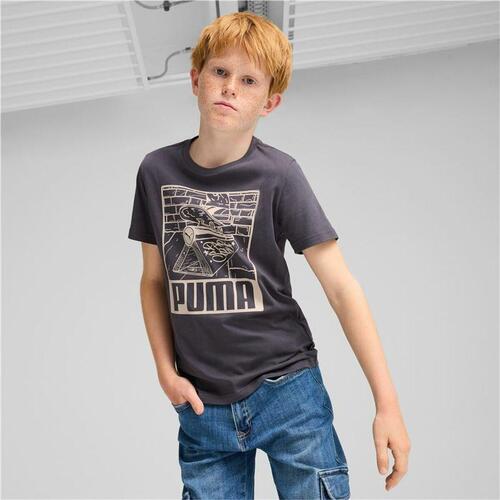 Børne Kortærmet T-shirt Puma Lilla 7-8 år