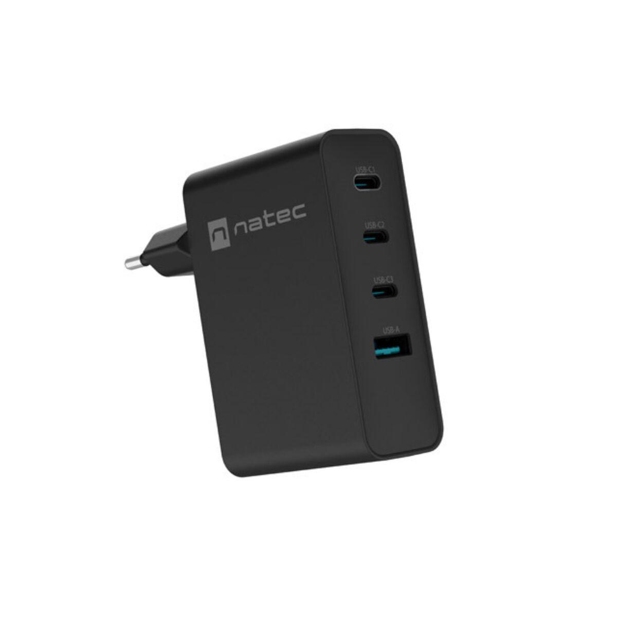 Natec Ribera power adapter - GaN - USB 3 x USB-C - 100 Watt