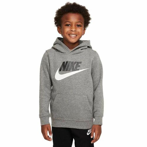Hættetrøje til Børn Nike Club Hbr Grå 3 år