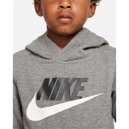Hættetrøje til Børn Nike Club Hbr Grå 3 år