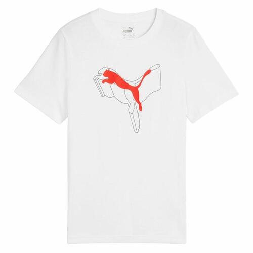 Børne Kortærmet T-shirt Puma Essentials+ Logo Lab Graphic 13-14 år