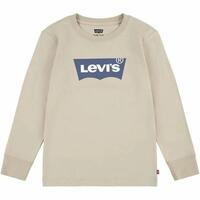 Langærmet T-shirt til Børn Levi's Lvb L/S Batwing Beige 10 år