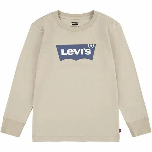 Langærmet T-shirt til Børn Levi's Lvb L/S Batwing Beige 10 år