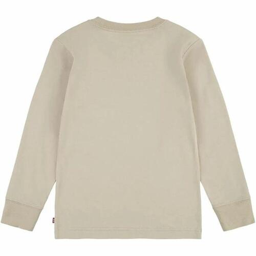 Langærmet T-shirt til Børn Levi's Lvb L/S Batwing Beige 10 år