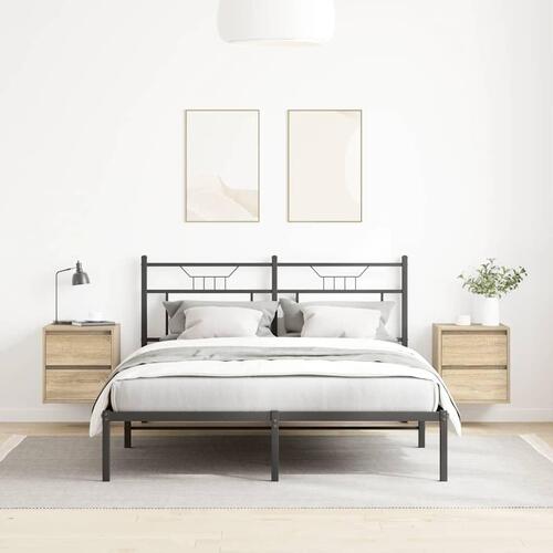 Væghængte sengeborde 2 stk. 38x34x40 cm sonoma-eg
