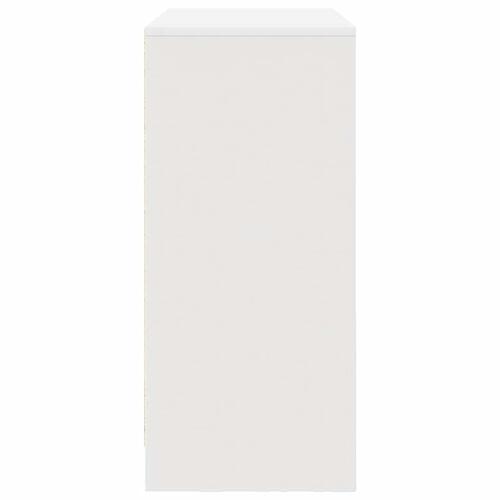 Kommode med skuffe 80x34x76 cm konstrueret træ hvid
