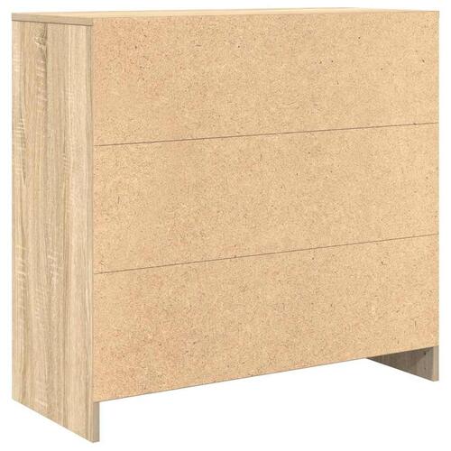 Skænk med skuffe 80x34x76 cm konstrueret træ sonoma-eg