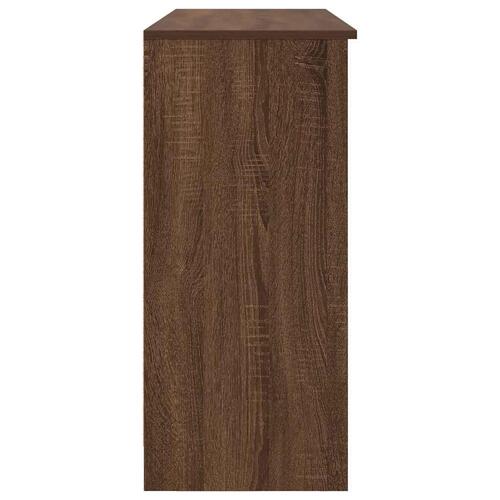 Skænk med skuffe 101x35x76 cm konstrueret træ brun egetræ