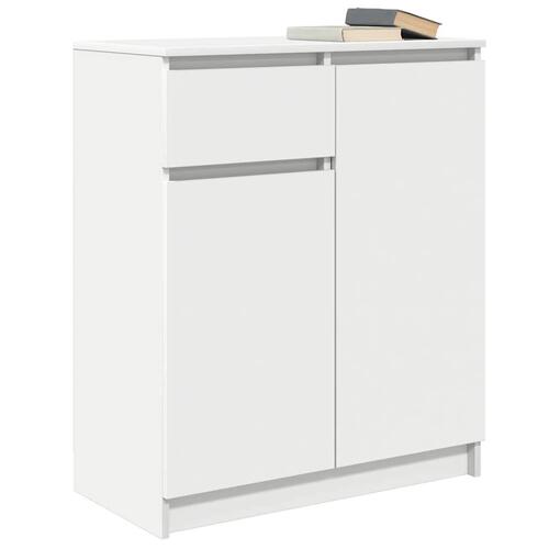 Skænk med skuffe 71x35x84 cm konstrueret træ hvid