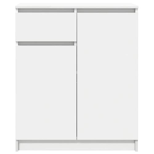 Skænk med skuffe 71x35x84 cm konstrueret træ hvid