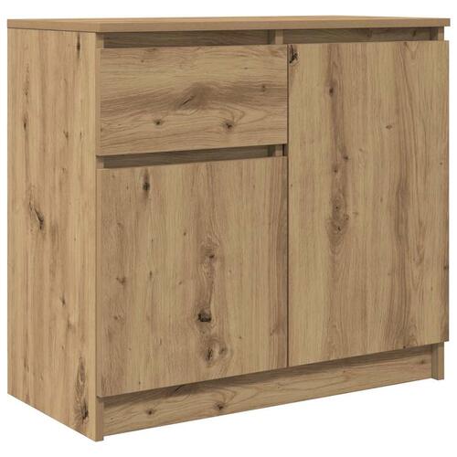 Skænk med skuffe 71x35x65 cm konstrueret træ kunsteg