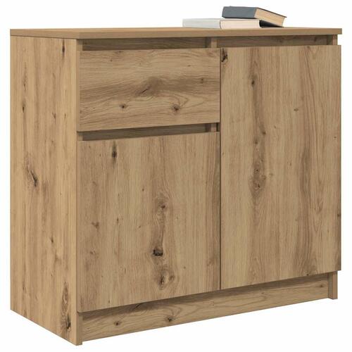 Skænk med skuffe 71x35x65 cm konstrueret træ kunsteg