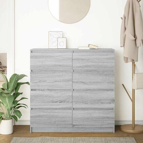 Skænk 100x35x99 cm konstrueret træ grå sonoma-eg
