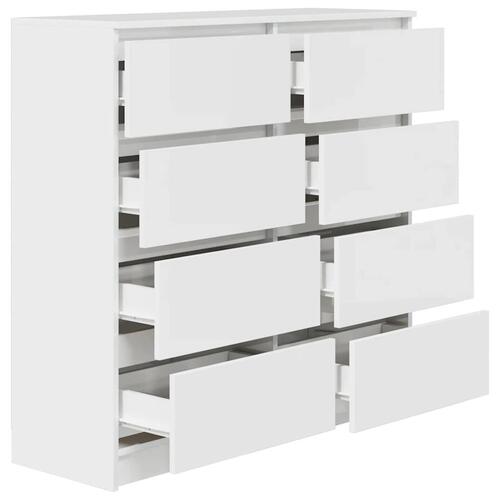 Skænk 100x35x99 cm konstrueret træ hvid