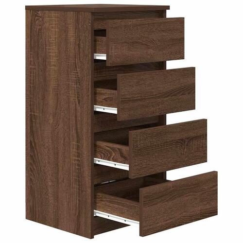 Skænk 37,5x35x76 cm konstrueret træ brun egetræsfarve