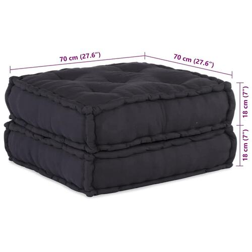 Modulpuf stof 70x70x36 antracitgrå