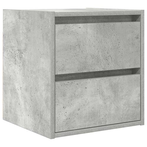 Væghængt sengebord 38x34x40 cm betongrå