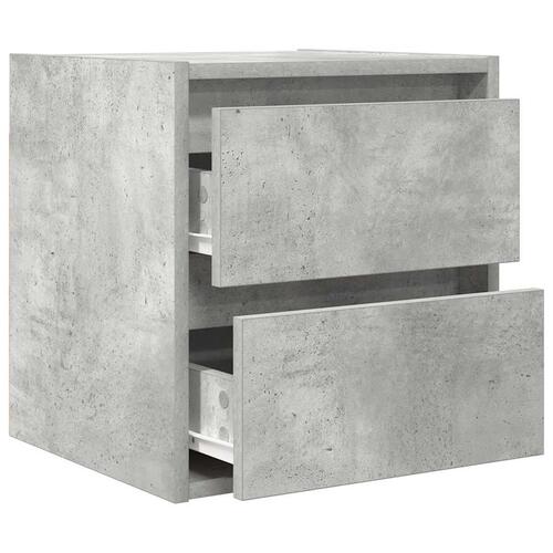Væghængt sengebord 38x34x40 cm betongrå
